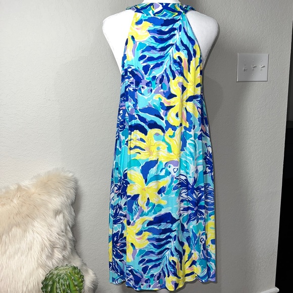 Lilly Pulitzer Tropical Print Fringe Tassel Dress Size Medium - Picture 8 of 13